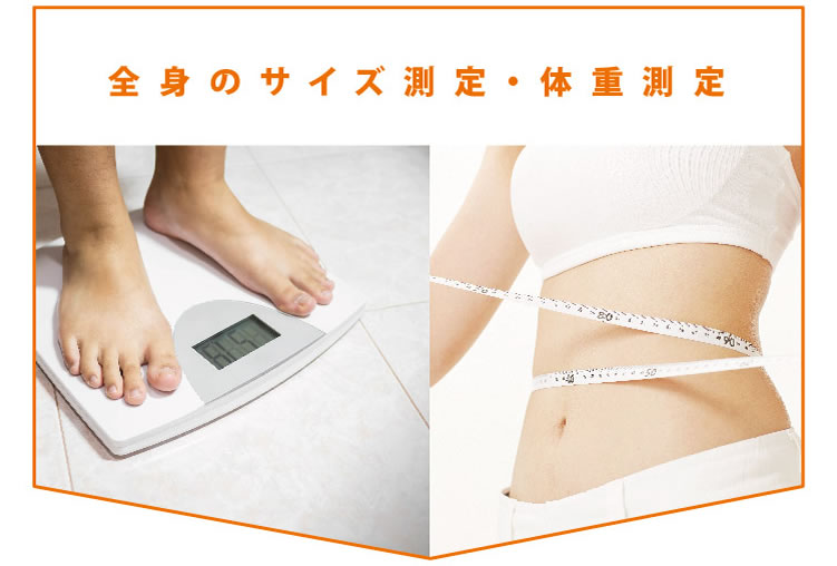 全身のサイズ測定